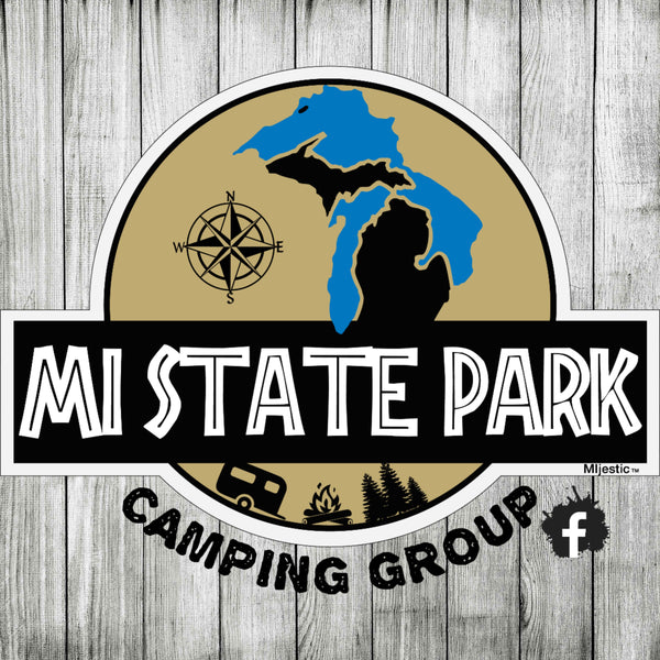 MI State Park Camping decal- 6"H